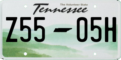 TN license plate Z5505H