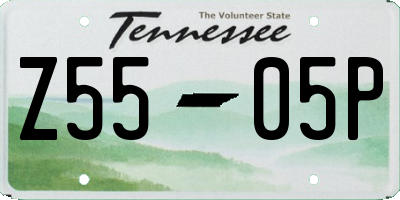 TN license plate Z5505P