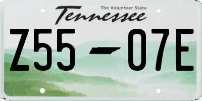 TN license plate Z5507E