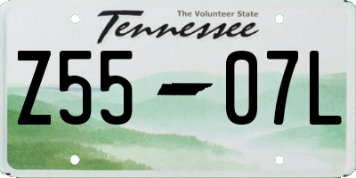 TN license plate Z5507L