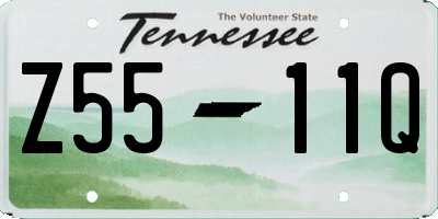 TN license plate Z5511Q