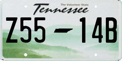 TN license plate Z5514B