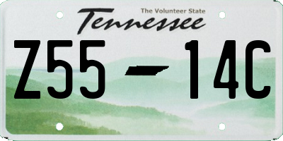 TN license plate Z5514C