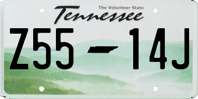 TN license plate Z5514J