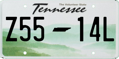 TN license plate Z5514L