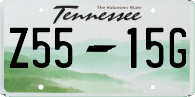 TN license plate Z5515G