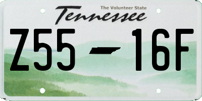 TN license plate Z5516F