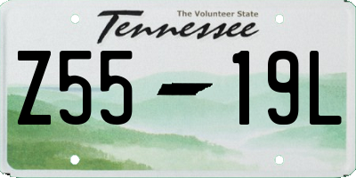 TN license plate Z5519L