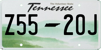 TN license plate Z5520J