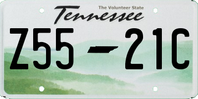 TN license plate Z5521C
