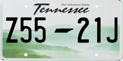 TN license plate Z5521J