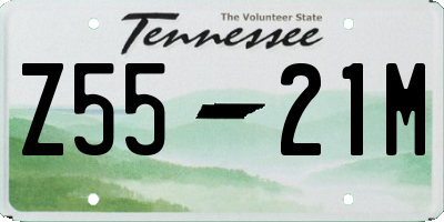 TN license plate Z5521M