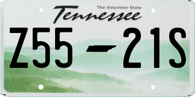 TN license plate Z5521S