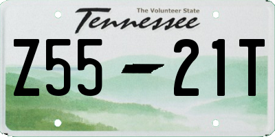 TN license plate Z5521T
