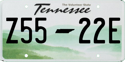 TN license plate Z5522E