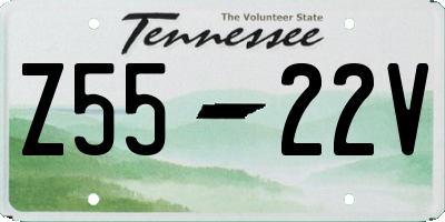 TN license plate Z5522V