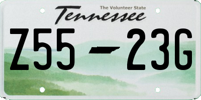 TN license plate Z5523G
