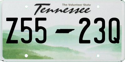 TN license plate Z5523Q