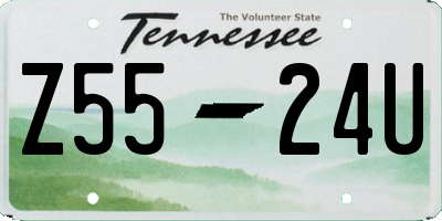 TN license plate Z5524U
