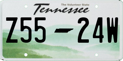 TN license plate Z5524W