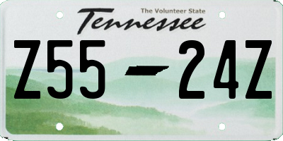 TN license plate Z5524Z