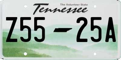 TN license plate Z5525A