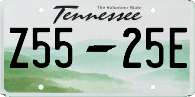 TN license plate Z5525E