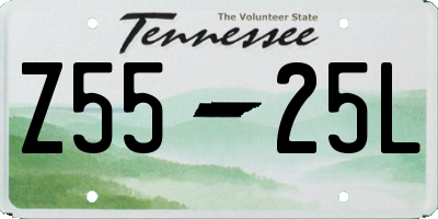TN license plate Z5525L
