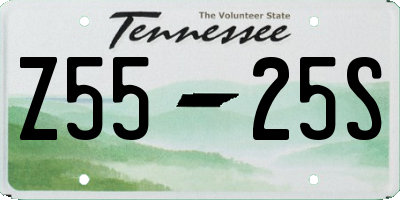 TN license plate Z5525S