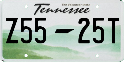 TN license plate Z5525T