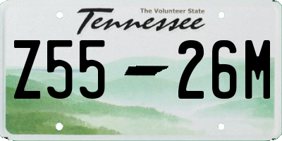TN license plate Z5526M