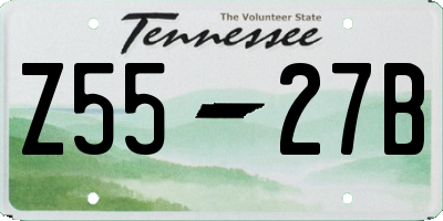 TN license plate Z5527B