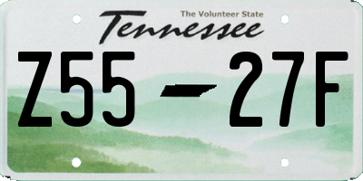 TN license plate Z5527F