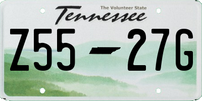 TN license plate Z5527G