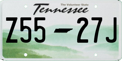 TN license plate Z5527J