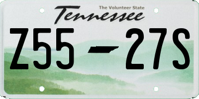 TN license plate Z5527S