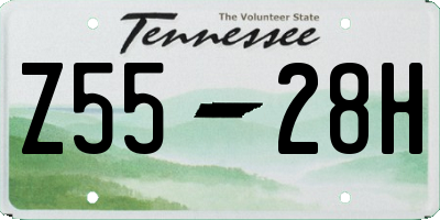 TN license plate Z5528H