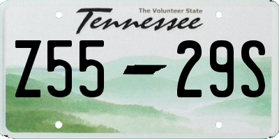 TN license plate Z5529S