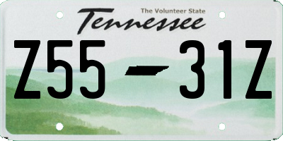 TN license plate Z5531Z