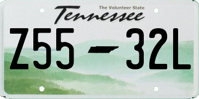TN license plate Z5532L