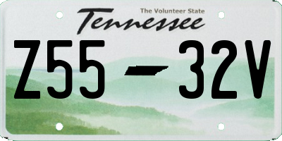 TN license plate Z5532V