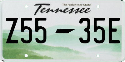 TN license plate Z5535E
