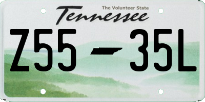 TN license plate Z5535L