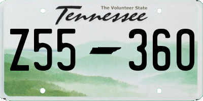 TN license plate Z5536O