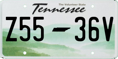 TN license plate Z5536V