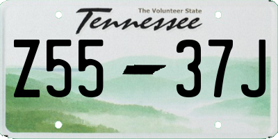 TN license plate Z5537J