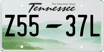 TN license plate Z5537L