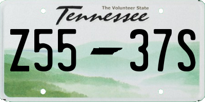 TN license plate Z5537S