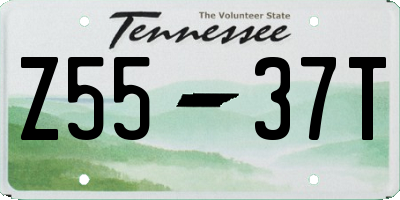 TN license plate Z5537T