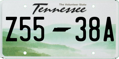TN license plate Z5538A